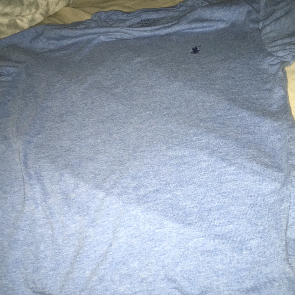 Blue polo shirt